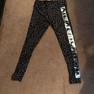 BRAND NEW Victoria Secret Pink Leopard yoga pants.